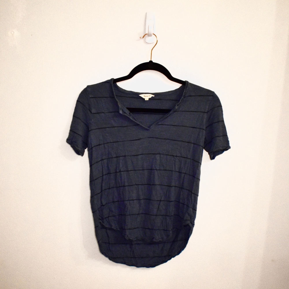 Madewell Navy Blue Striped T-shirt